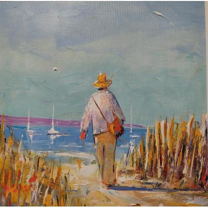 Gemälde Par beau temps von Hébert Franck | Gemälde Figurativ Öl Landschaften, Marine