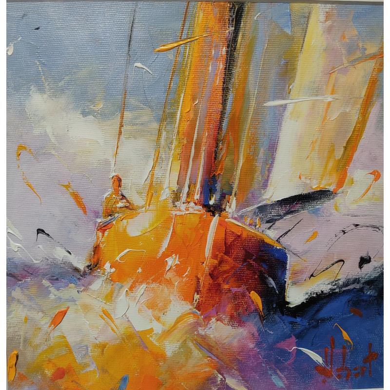 Peinture Ambiance marine par Hébert Franck | Tableau Figuratif Paysages Marine Huile