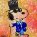 Peinture SNOOPY KING par Lemoine Mael | Tableau Pop-art Icones Pop Graffiti Acrylique