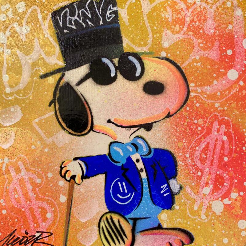 Peinture SNOOPY KING par Lemoine Mael | Tableau Pop-art Icones Pop Graffiti Acrylique
