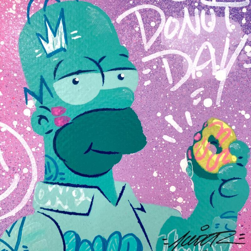 Painting HOMER POP by Lemoine Mael | Painting Pop-art Pop icons Graffiti Acrylic