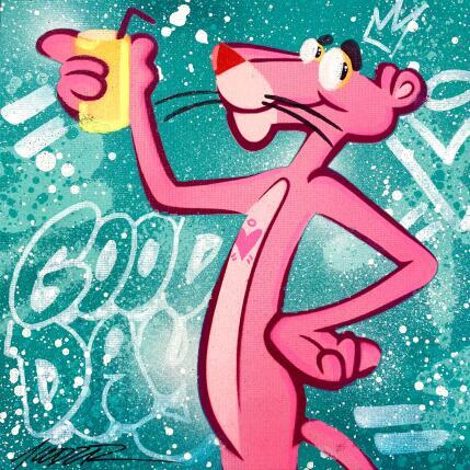 Peinture PINK PANTHER par Lemoine Mael | Tableau Pop-art Acrylique, Graffiti Icones Pop