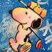 Painting SNOOPY GOLF by Lemoine Mael | Painting Pop-art Pop icons Graffiti Acrylic