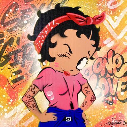 Peinture BETTYBOOPGANGSTA par Lemoine Mael | Tableau Pop-art Acrylique, Graffiti Icones Pop