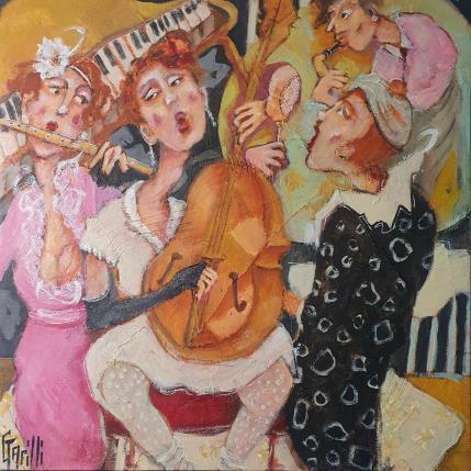 Peinture Harmonie jazzy par Garilli Nicole | Tableau Figuratif Acrylique Scènes de vie