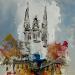Painting Cathédrale by Raffin Christian | Painting Figurative Urban Oil