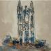Painting La cathédrale by Raffin Christian | Painting Figurative Urban Oil