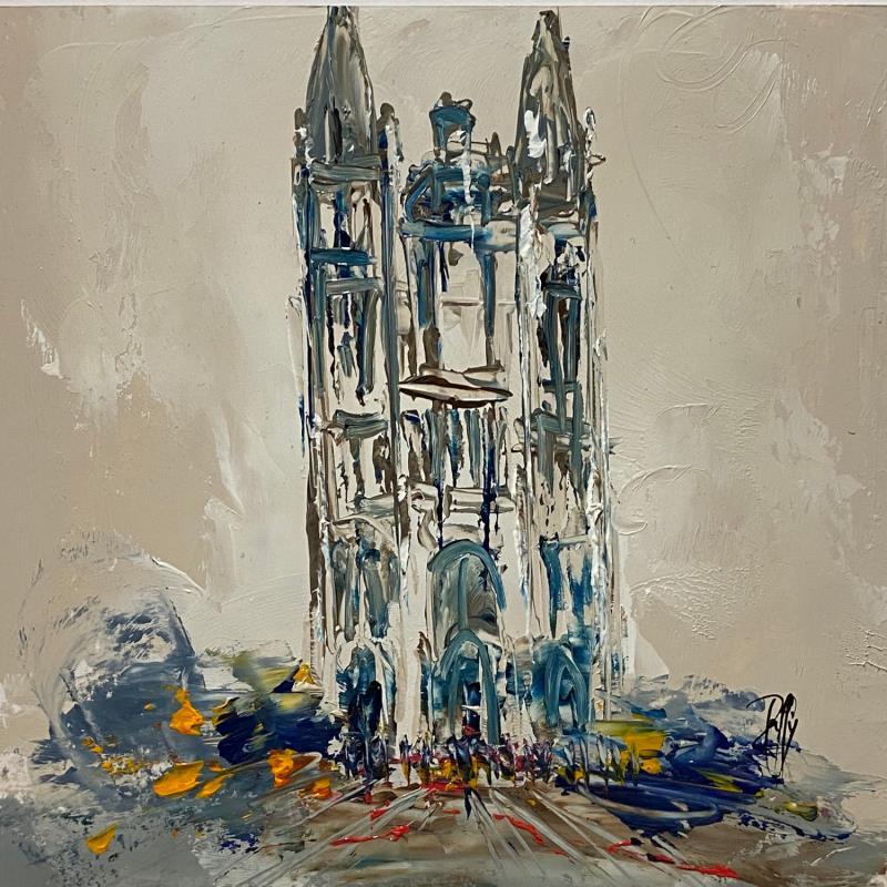 Painting La cathédrale by Raffin Christian | Painting Figurative Urban Oil
