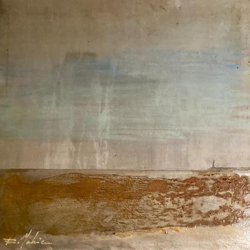 Peinture Le jetée  par Mahieu Bertrand | Tableau Figuratif Paysages Marine Métal