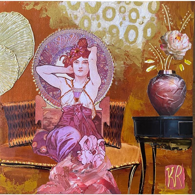 Peinture Anya par Romanelli Karine | Tableau Figuratif Urbain Scènes de vie Acrylique Collage