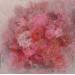 Painting Bouquet rose by Rocco Sophie | Painting Raw art Acrylic Gluing Sand