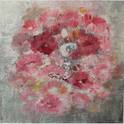 Peinture Flowers par Rocco Sophie | Tableau Art Singulier Acrylique, Collage, Sable