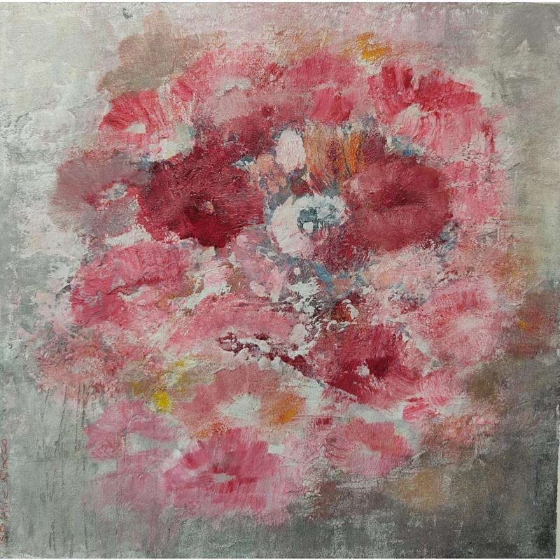 Painting Flowers by Rocco Sophie | Painting Raw art Acrylic Gluing Sand