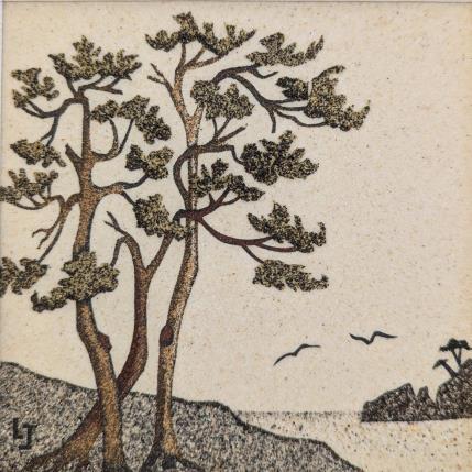 Painting Les trois pins by Jovys Laurence | Painting Subject matter Sand Landscapes