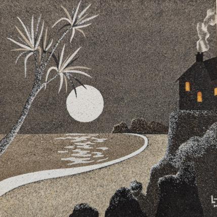 Gemälde La maison sur la falaise von Jovys Laurence  | Gemälde Materialismus Sand Landschaften, Pop-Ikonen