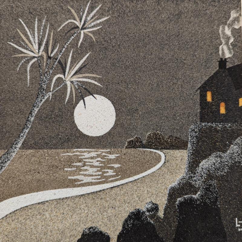 Gemälde La maison sur la falaise von Jovys Laurence  | Gemälde Materialismus Landschaften Sand