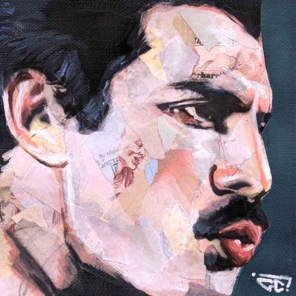 Painting Freddie Mercury Queen by G.C.Popartist | Painting Pop-art Acrylic, Gluing, Graffiti, Oil Music, Pop icons, Portrait