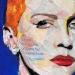 Peinture Annie Lennox Eurythmics par G.C.Popartist | Tableau Pop-art Portraits Musique Icones Pop Huile Acrylique Collage Encre Upcycling Papier