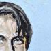 Peinture Jacques Dutronc par G.C.Popartist | Tableau Pop-art Portraits Musique Icones Pop Huile Acrylique Collage Encre Upcycling Papier