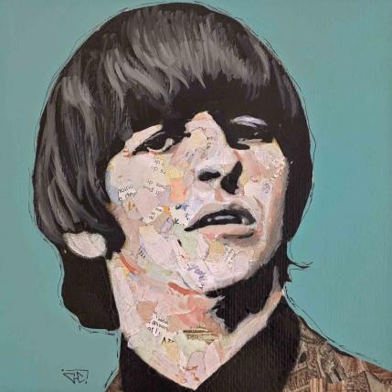 Peinture Ringo Starr par G.C.Popartist | Tableau Pop-art Acrylique, Collage, Huile, Upcycling Icones Pop, Musique, Portraits