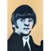 Peinture The Beatles par G.C.Popartist | Tableau Pop-art Portraits Musique Icones Pop Huile Acrylique Collage Encre Upcycling Papier