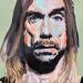 Peinture Iggy Pop par G.C.Popartist | Tableau Pop-art Portraits Musique Icones Pop Huile Acrylique Collage Encre Upcycling Papier