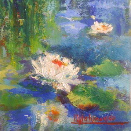 Painting F1014 Reflets Aquatiques by Malynovska Iryna | Painting Impressionism Oil Nature