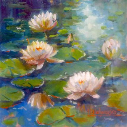 Peinture F3012 Danse des Nénuphars par Malynovska Iryna | Tableau Impressionnisme Huile Nature