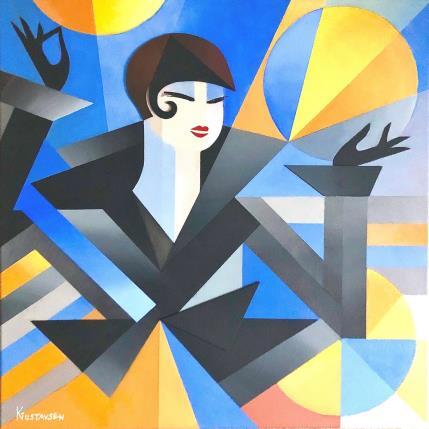 Peinture Magique par Gustavsen Karl | Tableau Figuratif Acrylique, Collage Scènes de vie