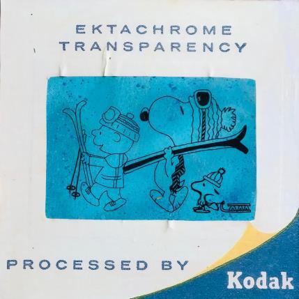 Peinture Après ski diapo par Kikayou | Tableau Pop-art Acrylique, Collage, Graffiti Icones Pop