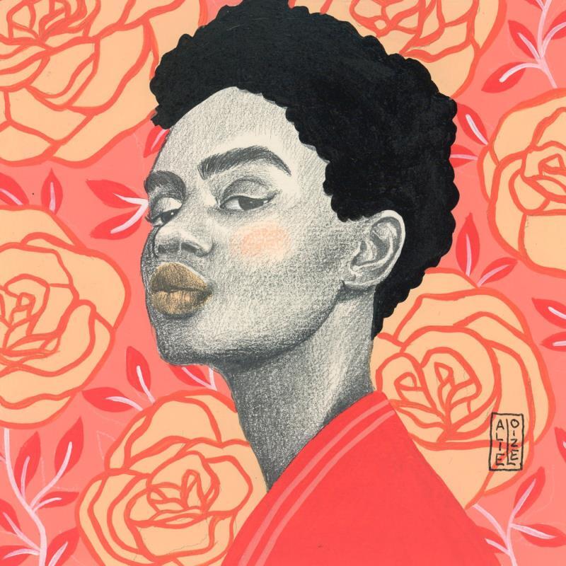 Pintura Mélissa por Alie Loizel | Pintura Figurativo Retrato Acrílico