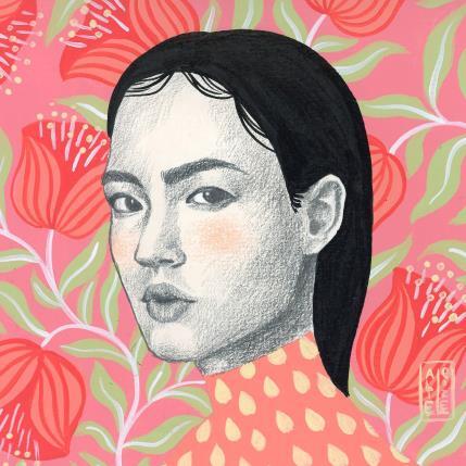 Peinture Mary par Alie Loizel | Tableau Figuratif Acrylique Portraits