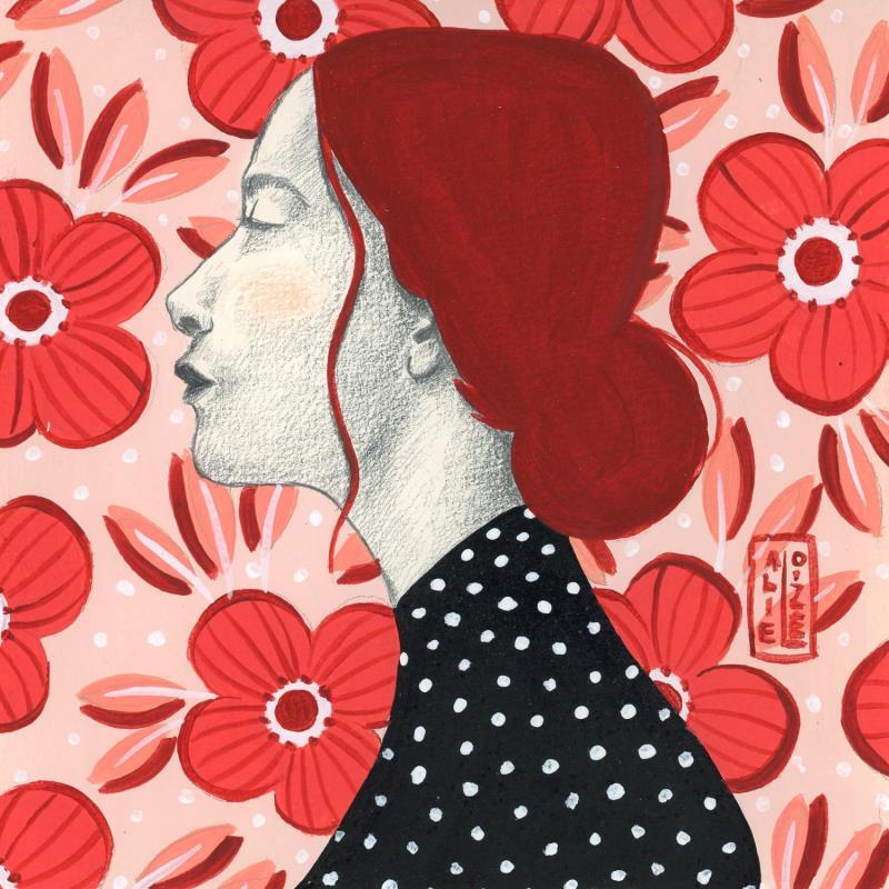 Peinture Charlotte par Alie Loizel | Tableau Figuratif Portraits Acrylique