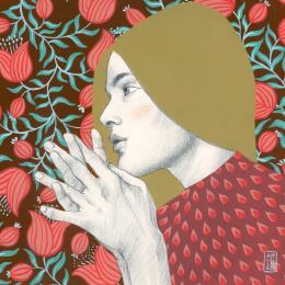 Painting Ruth by Alie Loizel | Painting Figurative Acrylic Portrait