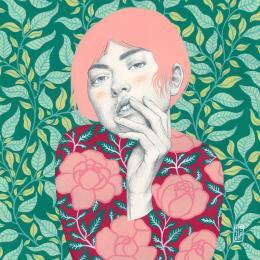 Peinture Iris par Alie Loizel | Tableau Figuratif Acrylique Portraits