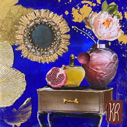 Peinture Purple par Romanelli Karine | Tableau Figuratif Acrylique, Collage, Papier, Pastel, Posca Natures mortes