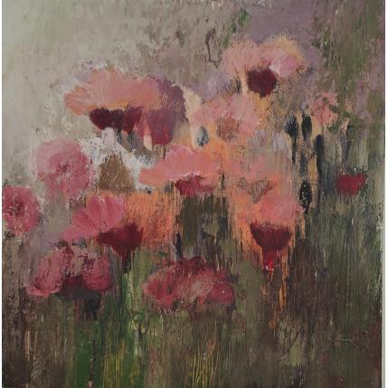 Peinture Parfum de Fleurs par Rocco Sophie | Tableau Art Singulier Acrylique, Collage, Sable