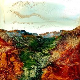 Gemälde Bronze Age 2135 von Depaire Silvia | Gemälde Abstrakt Acryl Landschaften, Marine