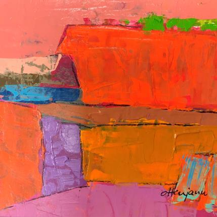 Peinture Lumière du soir par Ottenjann Andrea | Tableau Abstrait Acrylique Paysages