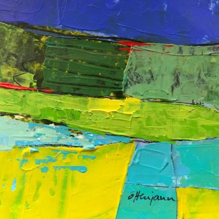 Peinture Le vert arrive par Ottenjann Andrea | Tableau Abstrait Acrylique Paysages