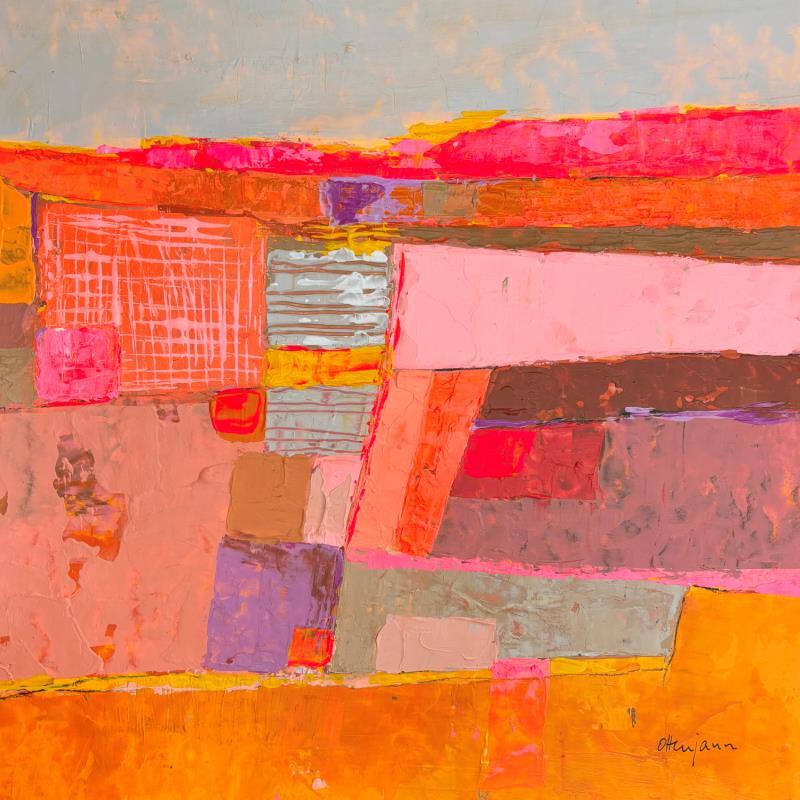 Peinture Strates de lumière  par Ottenjann Andrea | Tableau Abstrait Paysages Acrylique