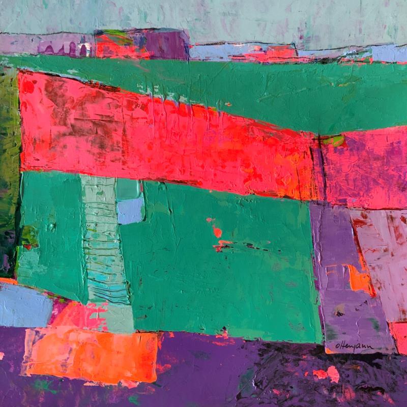 Painting Ivresse des couleurs by Ottenjann Andrea | Painting Abstract Landscapes Acrylic