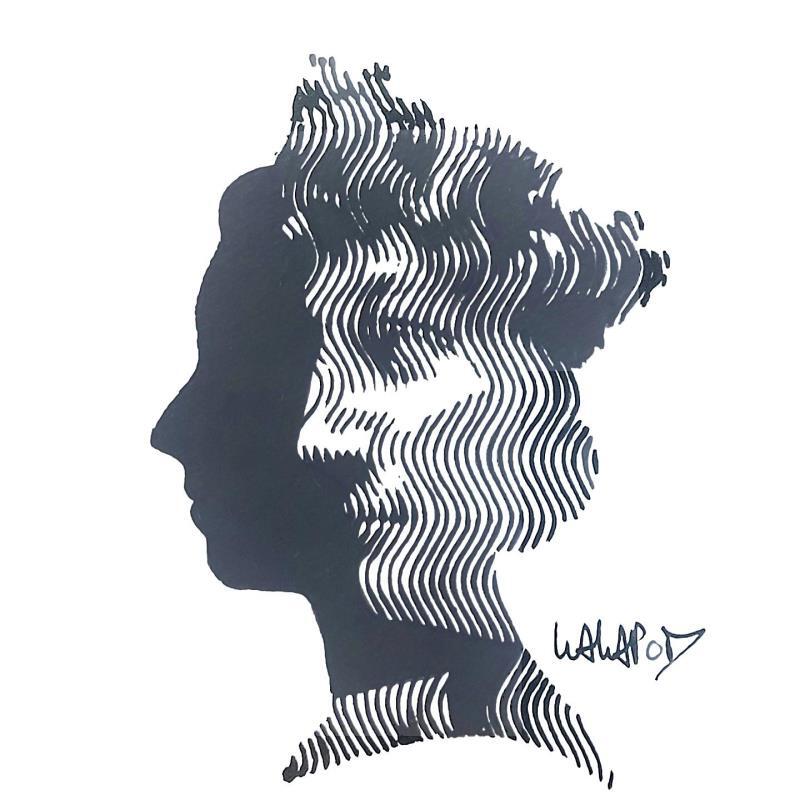 Painting David queen by Wawapod | Painting Pop-art Pop icons Acrylic Posca