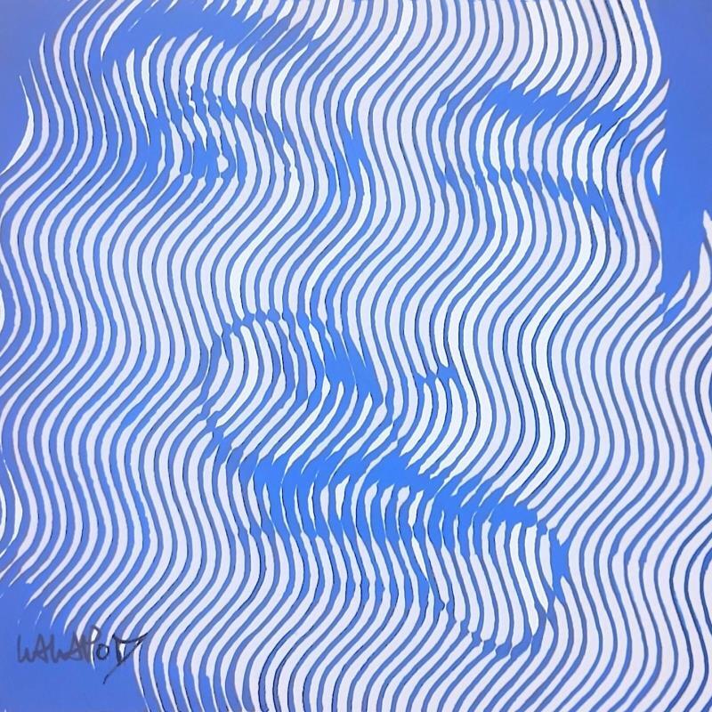 Peinture Dali mini bleu par Wawapod | Tableau Pop-art Icones Pop Acrylique Posca