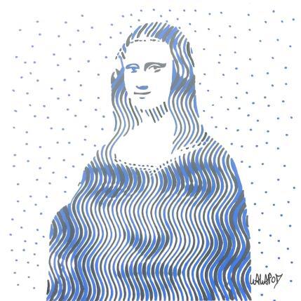 Peinture Mona Frida bleu noir  par Wawapod | Tableau Pop-art Acrylique, Posca Icones Pop