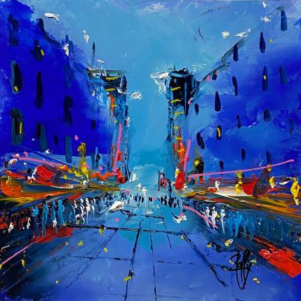 Painting Nocturne by Raffin Christian | Painting Figurative Oil Urban