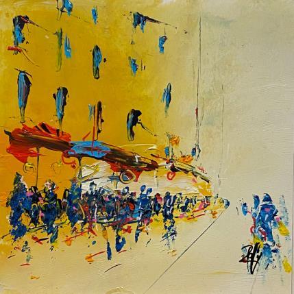 Painting Rue animée by Raffin Christian | Painting Figurative Oil Urban