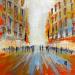 Painting Grand boulevard by Raffin Christian | Painting Figurative Urban Oil