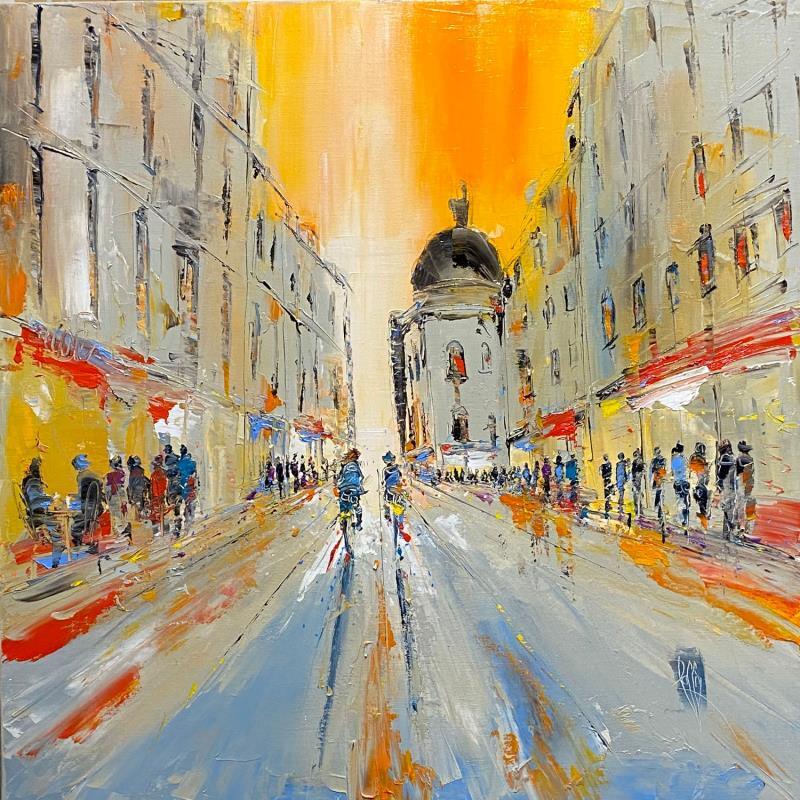 Peinture Ville d'un jou par Raffin Christian | Tableau Figuratif Urbain Huile