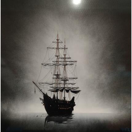 Painting Galion by Rey Julien | Painting Figurative Gold leaf